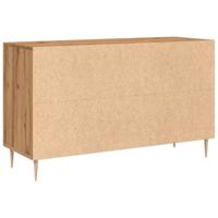 Dressoir 100x36x60 cm bewerkt hout artisanaal eikenkleurig - thumbnail