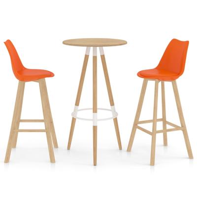 vidaXL 3-delige Barset oranje