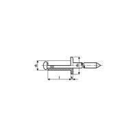 Gesipa Blindklinknagel | klinknagelschacht d x l 4 x 13 mm | aluminium / staal standaard | 500 stuks - 1433827 1433827 - thumbnail