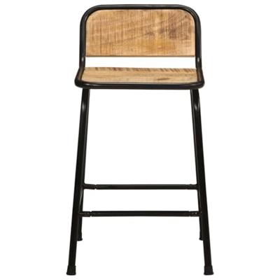 Barkrukken 4 st 46x35,5x70 cm massief hout ruw mangohout