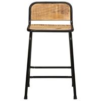 Barkrukken 4 st 46x35,5x70 cm massief hout ruw mangohout - thumbnail