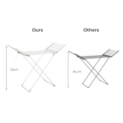 Opvouwbare elektrische wasdroger met vleugels, touchscreen, timer en temperatuurregeling Warmmat InnovaGoods 230 W 20 baren