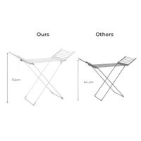 Opvouwbare elektrische wasdroger met vleugels, touchscreen, timer en temperatuurregeling Warmmat InnovaGoods 230 W 20 baren - thumbnail