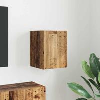 TV Wandkast Oud Hout 30 x 31 x 40 cm Bewerkt hout - thumbnail
