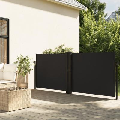 Windscherm uittrekbaar 120x600 cm zwart Windscherm uittrekbaar 120x600 cm zwart