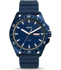 Horlogeband Fossil FS5260 Silicoon Blauw 22mm