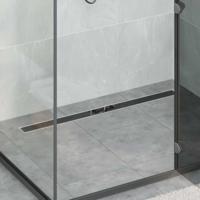 Doucheafvoer Glasdeksel met 360° Sifon Zwart 100 cm - thumbnail