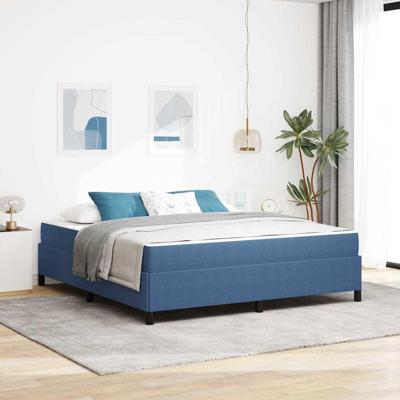 Bedframe met matras Blauw 180 x 200 cm Stof