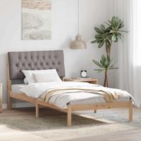 Bedframe met Gevoerd Hoofdgedeelte Bruin 100 x 200 cm - thumbnail