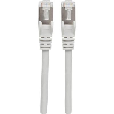 Intellinet 740869 RJ45 Netwerkkabel, patchkabel CAT 6A S/FTP 3.00 m Grijs Folie afscherming, Afscherming gevlochten, Afgeschermd, Halogeenvrij 1 stuk(s)