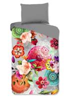 HIP Dekbedovertrek "Mandals en bloemen" - Multi - (140x200 cm) - Katoen Flanel - thumbnail