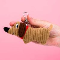 Knuffel Sleutelhanger - Teckel - thumbnail