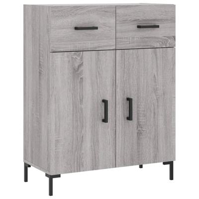 Dressoir 69,5x34x90 cm bewerkt hout grijs sonoma eikenkleurig