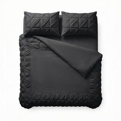 Sleeptime Border Pintuck Zwart 200 x 200/220 cm