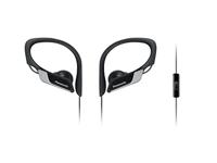 Panasonic RP-HS35ME-K Sport Koptelefoon - Headset voor Mobiele Telefoon, verwisselbare Paspoorten (S/M/L), IPX2 Bescherming, Clip, Zwart - thumbnail