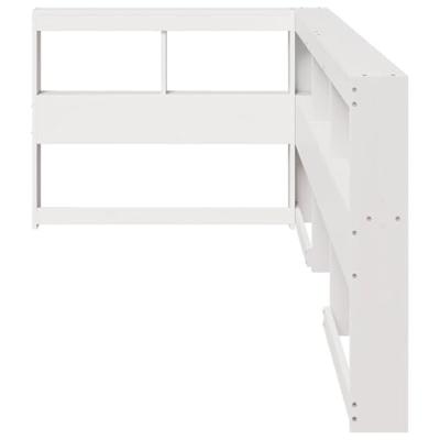 Boekenkast Hoofdeinde L-vormig 80 cm massief grenenhout wit
