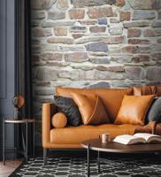 Livingwalls The Wall II - Beige - Stenen Muur - 392511 - thumbnail