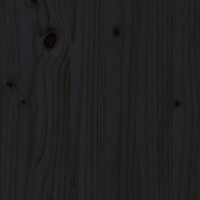 Hoofdbord 206x4x100 cm massief grenenhout zwart - thumbnail