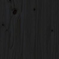 Slaapbank uitschuifbaar massief grenenhout zwart 2x(90x200) cm - thumbnail