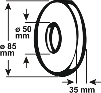 Cornat rozet 50x85mm kunststof sifon gr - tec353001r
