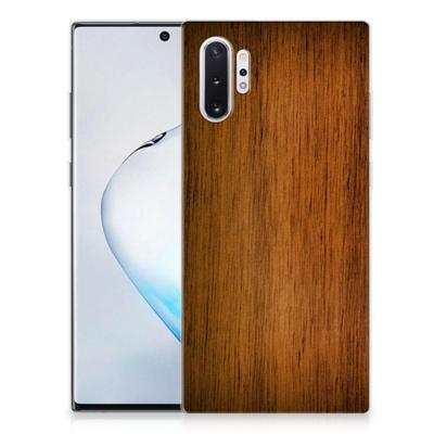 Samsung Galaxy Note 10 Plus | Bumper Hoesje | Donker Hout