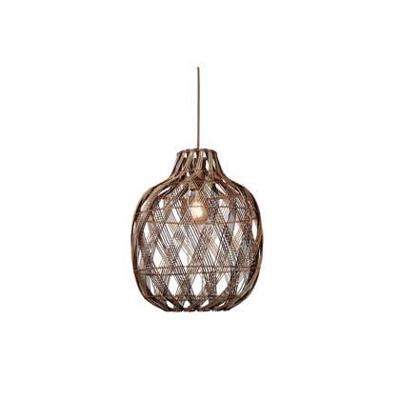 GOOD&MOJO Hanglamp 'Mendoza' Bamboe, 40cm, kleur Naturel/Burgundy
