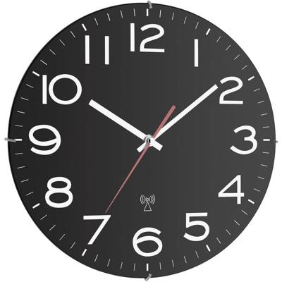 TFA Dostmann 60.3509 Zendergestuurd Wandklok 30 cm x 40 mm Zwart