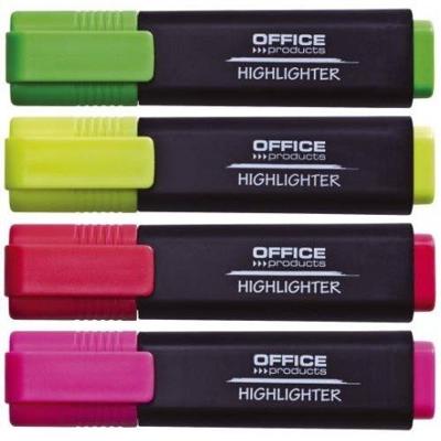 OFFICE products markeerstift, set van 4 stuks, assorti