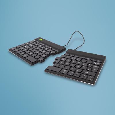 R-Go Split Break ergonomisch Bluetooth toetsenbord, azerty, zwart