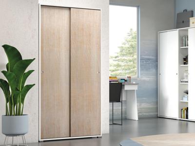 Kast NELSON 2 deuren wit/eik zonder spiegel