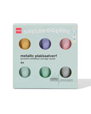 HEMA Plakkaatverf metallic - 6 stuks