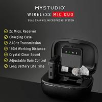 Easypix MyStudio® Wireless Mic Duo Studiomicrofoon Dasspeld Zendmethode:Kabelgebonden, Radiografisch Incl. windkap, Incl. microfoonstatief USB-C Kabelgebonden, - thumbnail