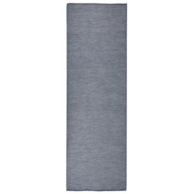 VidaXL Buitenkleed platgeweven 80x250 cm blauw