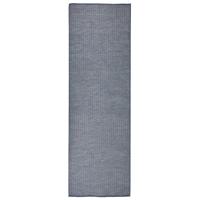 VidaXL Buitenkleed platgeweven 80x250 cm blauw - thumbnail