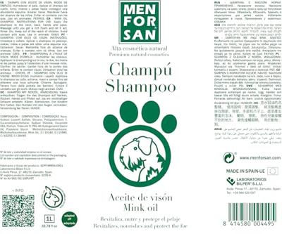 Dierenshampoo Menforsan 1 L Hond Nertsolie