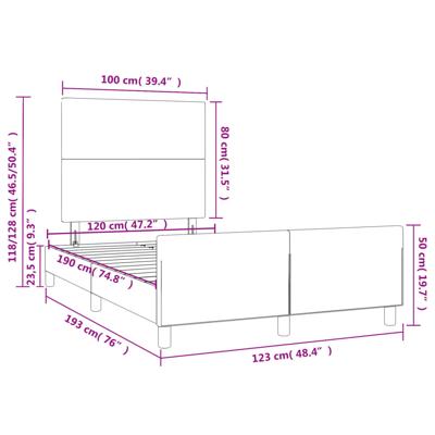 Bedframe zonder matras 120x190 cm kunstleer zwart