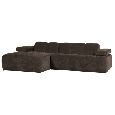 WOOOD Mojo chaise longue bank links ribstof bruin