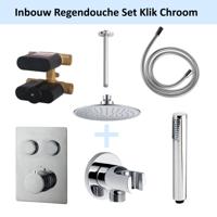Wiesbaden Inbouw Regendouche Set Klik 2-Wegs Chroom - thumbnail