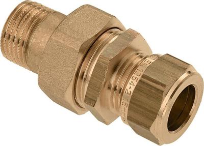 Bonfix knelkoppeling - Radiatorkoppeling recht met buitendraad - 1/2 x 15mm - Messing
