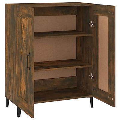 Dressoir 69,5x34x90 cm bewerkt hout gerookt eikenkleurig