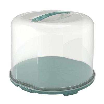Rotho fresh taartdoos xl 35.5x34.5x26 cm mistletoe groen/transparant