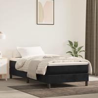 Boxspring bed fluweel zwart 90x200 cm - thumbnail