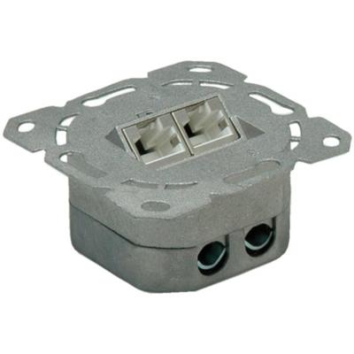 VALUE Cat.6A (Class EA) inbouwdoos, 2x STP, , verticaal, wit