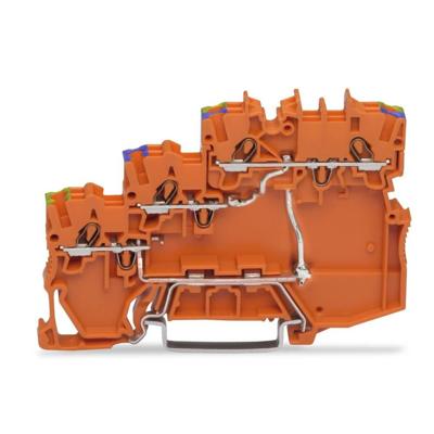 WAGO 2000-5377/102-000 Actuatorklem 3-etages 7 mm Push-In-klem Oranje 15 stuk(s)