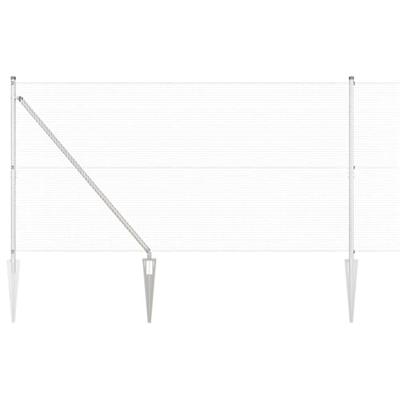 VidaXL Afrasteringspaal zilver 10 x 1,2 m (16 x 16 mm gaas) staal