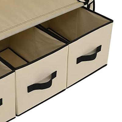 VidaXL Kledingkast 87x49x159 cm stof crème
