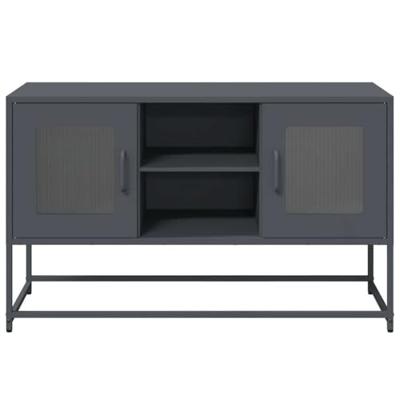Tv-meubel 100,5x39x60,5 cm staal antracietkleurig