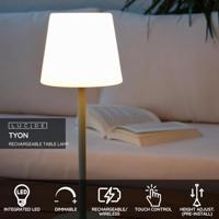 Lucide TYON - Oplaadbare Tafellamp Binnen/Buiten - Accu/Batterij - LED Dimb. - 1x2W 2700K - IP65 - Groen - thumbnail