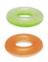 Bestway Neon Glanzende Opblaasbare Drijver Assorti Kleur D91 cm +10 Jaar Strand en Zwembad 36025 - thumbnail