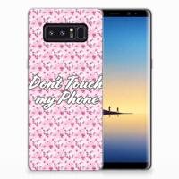 Samsung Galaxy Note 8 Silicone-hoesje Flowers Pink DTMP - thumbnail